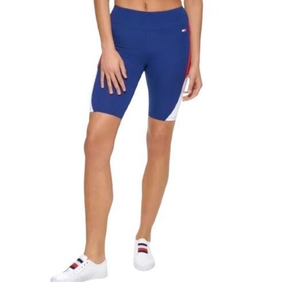 Tommy Hilfiger Sport High Rise Bike Shorts - Size Medium - Picture 1 of 4